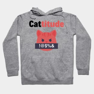 Moody Cat With A Cattitude Hoodie